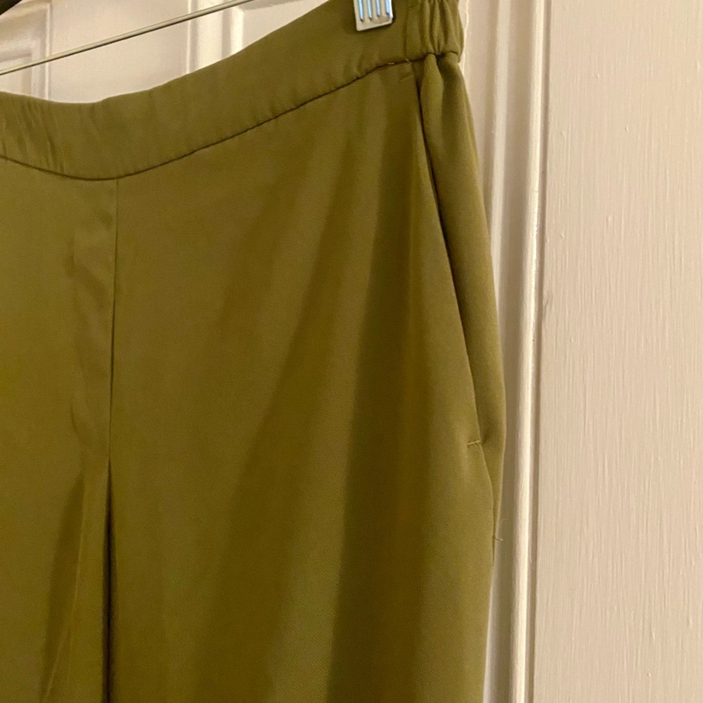 J.Crew Factory Jamie Pull-On Elastic Waist Olive Green Pants - Size 10